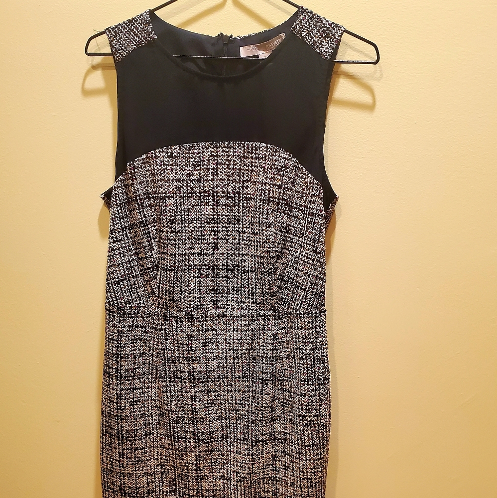 Multi colored sheer front dress